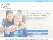 Tablet Screenshot of gracehomecare.com